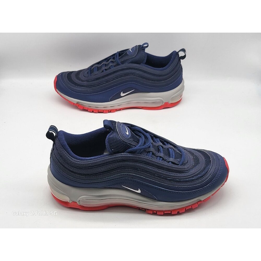 Nike Air Max 97 Navy Blue Red Athletic Sneakers Men DJ3181 991 Size 7 - Picture 4 of 9